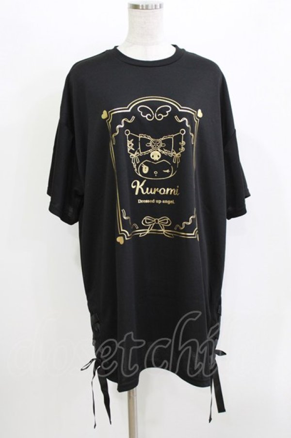 画像1: サンリオ / おめかし天使Tシャツ M ブラック H-26-04-07-080-EL-TS-NS-ZH (1)