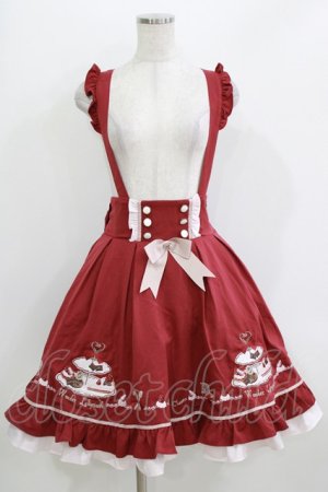 画像: Amavel / アフタヌーンティーパーティージャンパースカート Free レッド H-26-04-07-008-CA-OP-NS-ZH