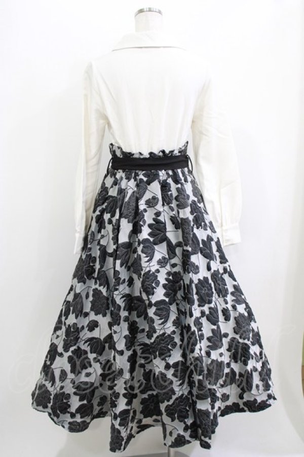 画像3: Favorite / 花柄ドッキングワンピース M~L オフ/ブラック H-26-04-07-015-LO-OP-NS-ZH (3)