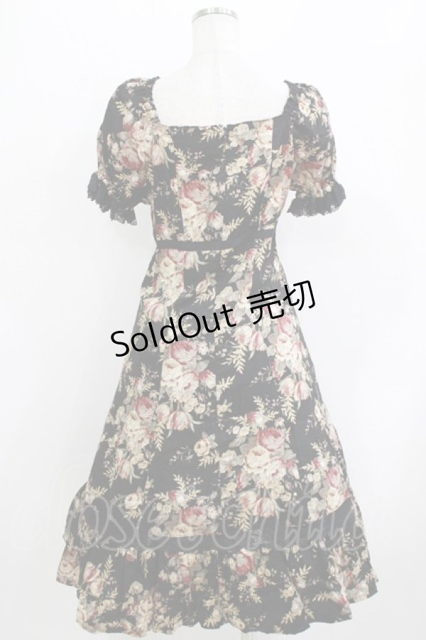 画像3: SERAPHIM / 花柄ワンピース Free ブラック H-26-04-07-017-LO-OP-NS-ZH (3)