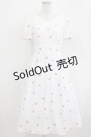 画像: LODISPOTTO / HearteCherryレースカラーワンピース M オフ H-26-04-07-018-LO-OP-NS-ZH