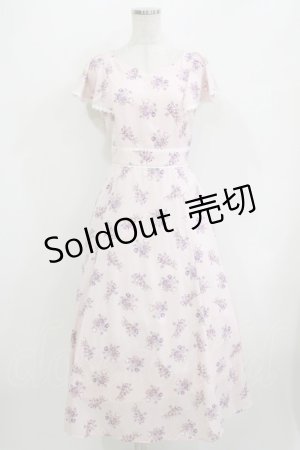 画像: LODISPOTTO / 肩フリルドットブーケワンピース M ピンク H-26-04-07-019-LO-OP-NS-ZH