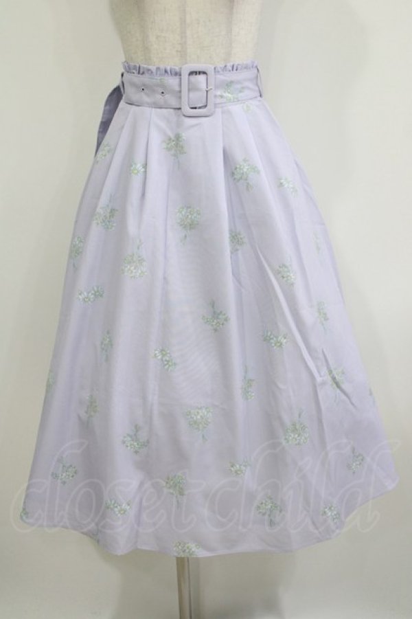 画像1: LIZ LISA / マーガレットブーケ柄スカート Free ラベンダー H-26-04-07-020-LO-SK-NS-ZH (1)