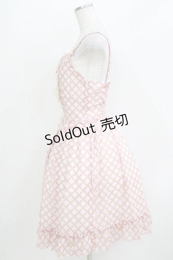 画像2: Innocent World / フローラバスケットジャンパースカート Free ピンク H-26-04-07-021-IW-OP-NS-ZH (2)