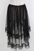 画像1: 瑶瑶 裙工作室（海外ロリータブランド） / チュールオーバースカート L ブラック H-26-04-08-032-PU-SK-NS-ZH (1)