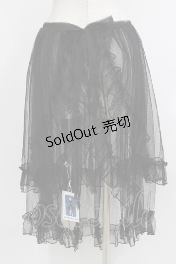 画像3: 瑶瑶 裙工作室（海外ロリータブランド） / チュールオーバースカート L ブラック H-26-04-08-032-PU-SK-NS-ZH (3)