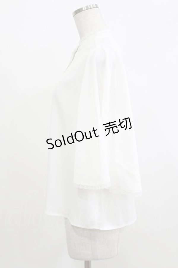 画像2: an another angelus / レース使いケープスリーブブラウス Free OFFWHITE H-26-04-08-035-CA-BL-NS-ZH (2)