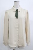 画像1: F i.n.t / Bookmarkタイ付きブラウス Free BEIGE×GR H-26-04-08-036-CA-BL-NS-ZH (1)