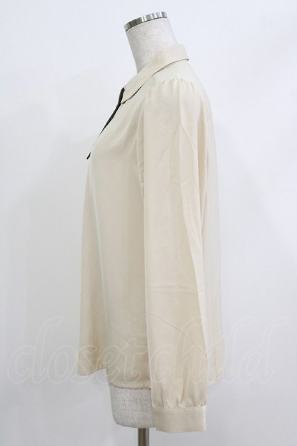 画像2: F i.n.t / Bookmarkタイ付きブラウス Free BEIGE×GR H-26-04-08-036-CA-BL-NS-ZH (2)