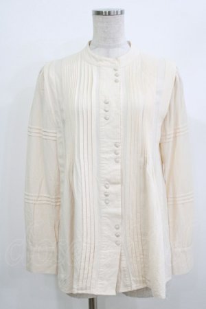 画像: an another angelus / ヴィンテージレイアウト釦ピンタックブラウス Free IVORY H-26-04-08-037-CA-BL-NS-ZH