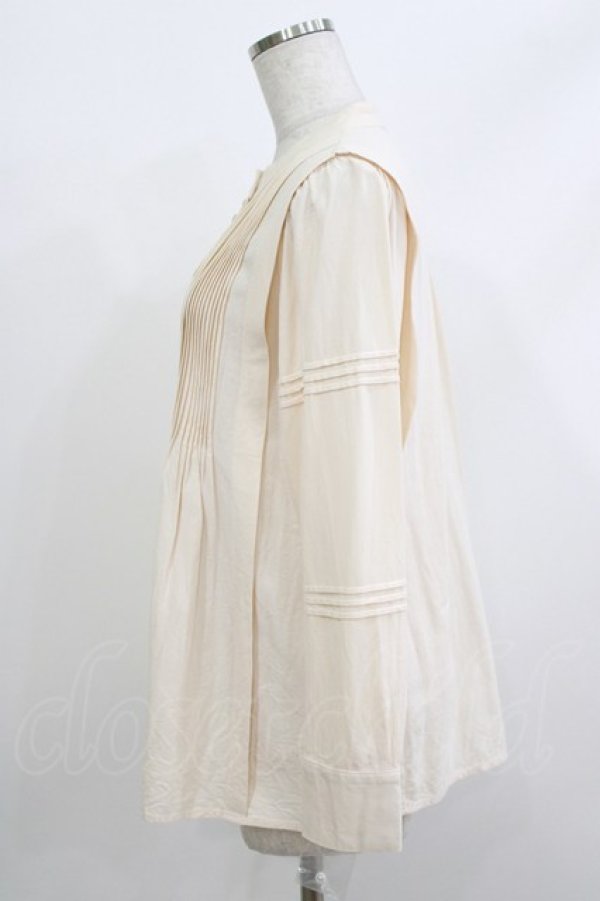 画像2: an another angelus / ヴィンテージレイアウト釦ピンタックブラウス Free IVORY H-26-04-08-037-CA-BL-NS-ZH (2)