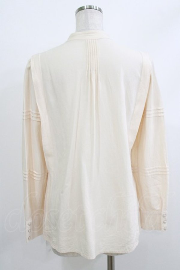 画像3: an another angelus / ヴィンテージレイアウト釦ピンタックブラウス Free IVORY H-26-04-08-037-CA-BL-NS-ZH (3)