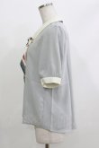 画像2: an another angelus / ロゴラインスカーフ付き5分袖シャツ Free MINT GRAY H-26-04-08-038-CA-OP-NS-ZH (2)
