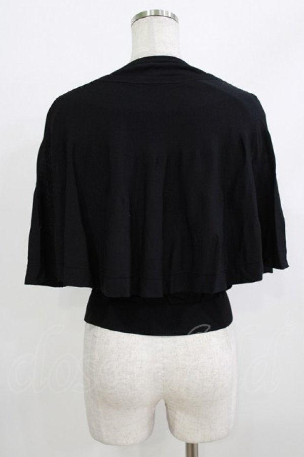 画像3: an another angelus / チェーン付きダブル釦2wayケープニット Free BLACK H-26-04-08-044-CA-TO-NS-ZH (3)