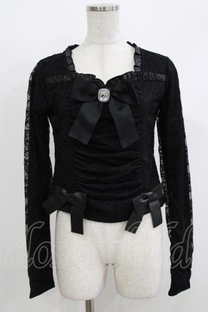 画像: Jamie エーエヌケー / 合皮リボンレース M ブラック H-26-04-08-045-LO-TO-NS-ZH