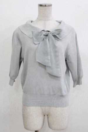 画像: F&A / 3WAYオーガンジーリボンニットプルオーバー Free BLUE GRAY H-26-04-08-048-LO-TO-NS-ZH