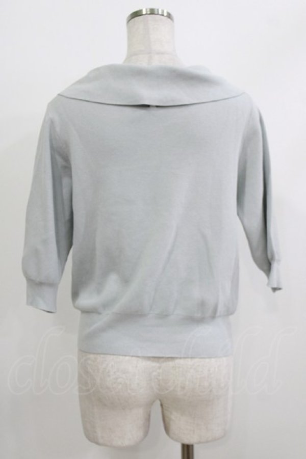 画像3: F&A / 3WAYオーガンジーリボンニットプルオーバー Free BLUE GRAY H-26-04-08-048-LO-TO-NS-ZH (3)