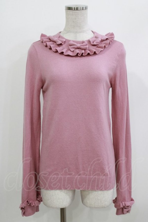 画像1: Chalmiere / トリプルリボンニットプル M ピンク H-26-04-08-049-0-TO-NS-ZH (1)