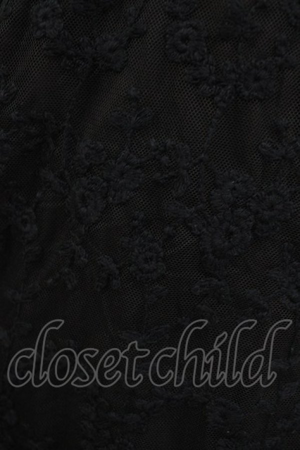 画像4: axes femme / チュール刺繍ノースリプルオーバー Free ブラック H-26-04-08-050-AX-TO-NS-ZH (4)