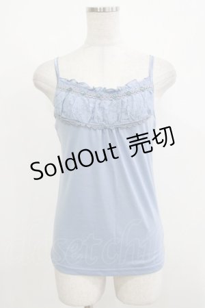 画像: axes femme / レース切替キャミソール M ブルー H-26-04-08-051-AX-TO-NS-ZH