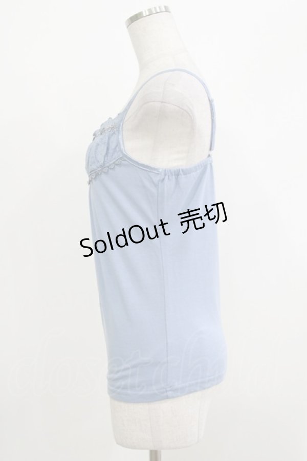 画像2: axes femme / レース切替キャミソール M ブルー H-26-04-08-051-AX-TO-NS-ZH (2)