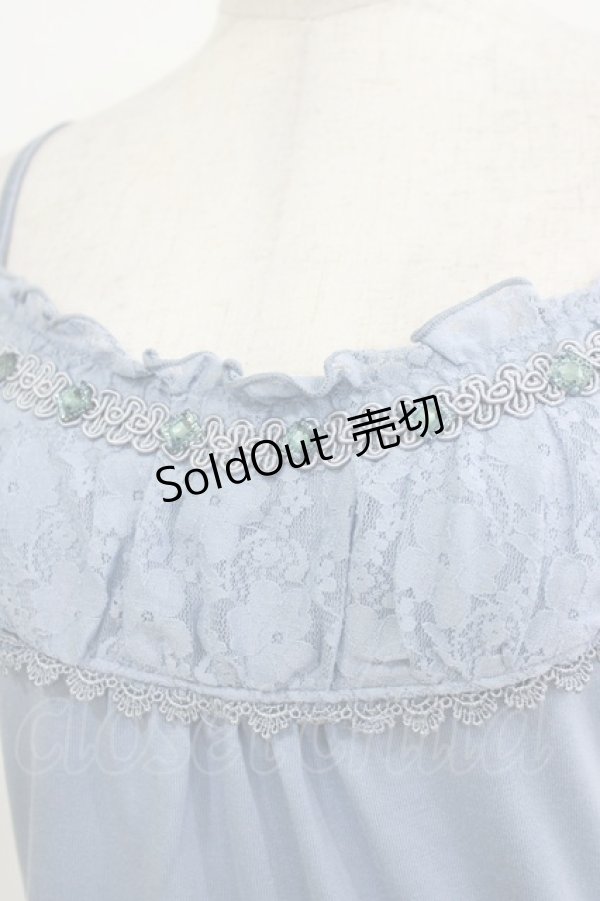 画像4: axes femme / レース切替キャミソール M ブルー H-26-04-08-051-AX-TO-NS-ZH (4)