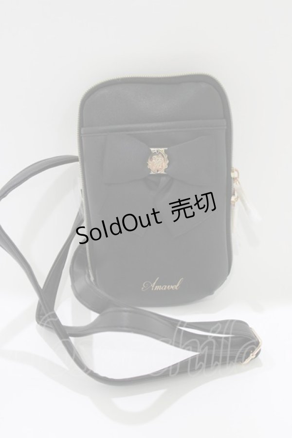 画像2: Amavel / Wrapping Chocolatミニポシェット  ブラック H-26-04-08-054-CA-BG-NS-ZH (2)