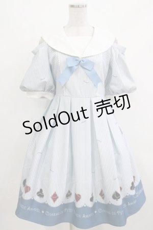 画像: Amavel / Cartes a Jouerオープンショルダーワンピース Free サックス H-26-04-08-005-CA-OP-NS-ZH