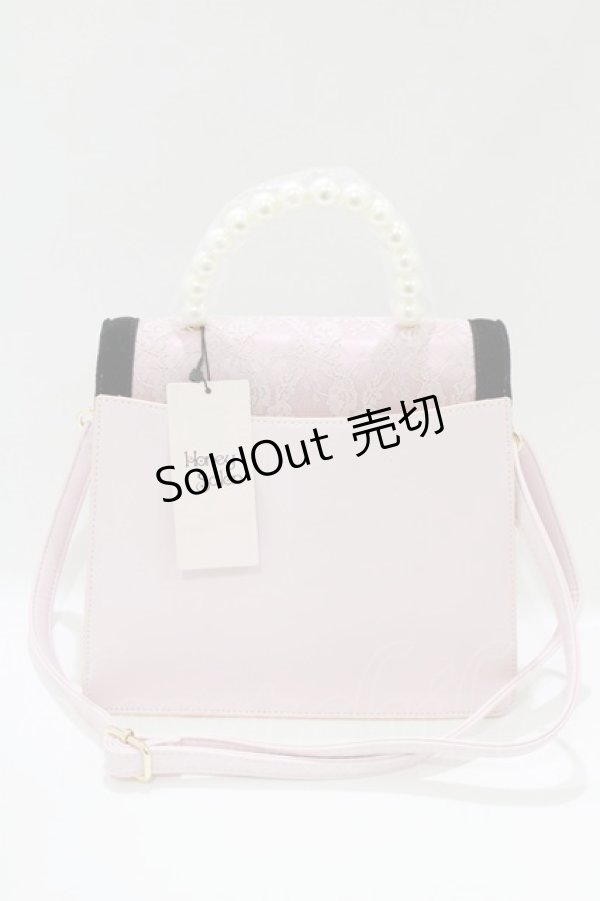 画像3: HONEY SALON / パールハンドルレースバッグ  ピンク H-26-04-08-055-EL-BG-NS-ZH (3)