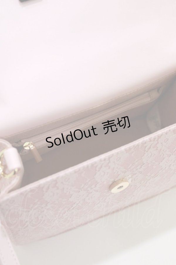 画像4: HONEY SALON / パールハンドルレースバッグ  ピンク H-26-04-08-055-EL-BG-NS-ZH (4)