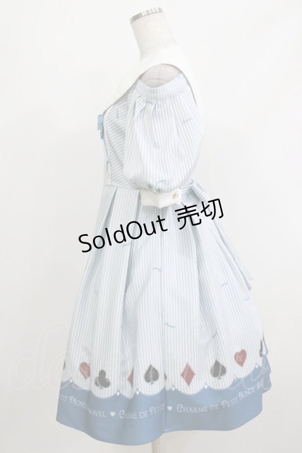 画像2: Amavel / Cartes a Jouerオープンショルダーワンピース Free サックス H-26-04-08-005-CA-OP-NS-ZH (2)