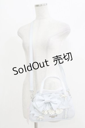画像: Mademoiselle Pearl（海外ロリータブランド） / パールリボンショルダーバッグ  サックス H-26-04-08-057-PU-BG-NS-ZH