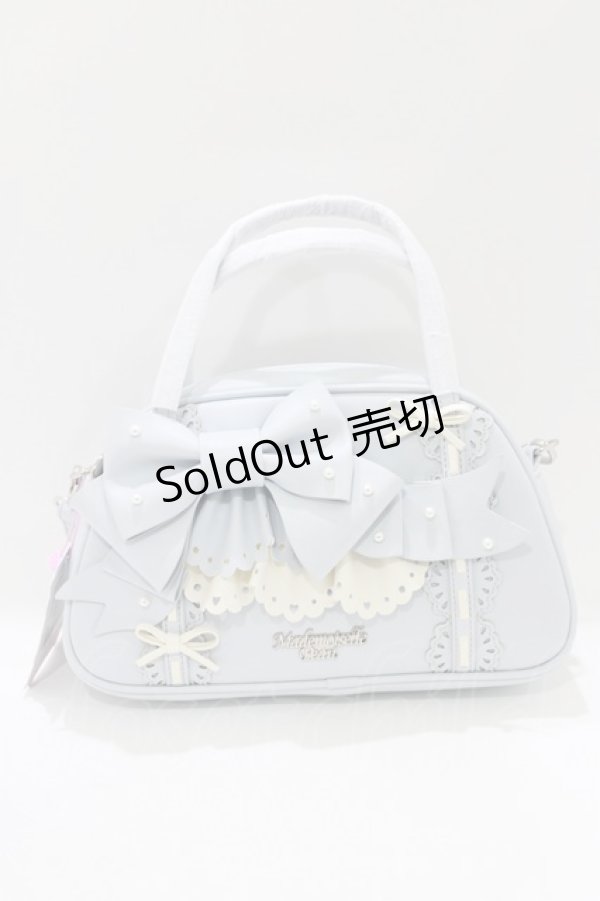 画像2: Mademoiselle Pearl（海外ロリータブランド） / パールリボンショルダーバッグ  サックス H-26-04-08-057-PU-BG-NS-ZH (2)