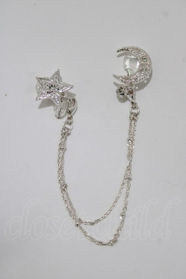 画像1: axes femme / 月×星モチーフマルチクリップ  シルバー H-26-04-08-060-AX-AC-NS-ZH (1)