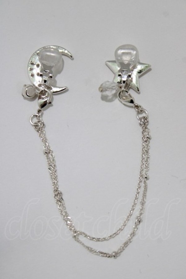 画像2: axes femme / 月×星モチーフマルチクリップ  シルバー H-26-04-08-060-AX-AC-NS-ZH (2)
