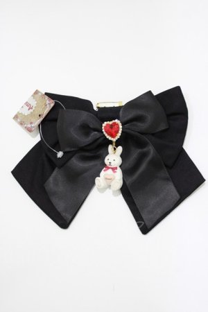 画像: Amavel / Fluffy Jewels Bunnyリボンブローチ  ブラック H-26-04-08-064-CA-AC-NS-ZH
