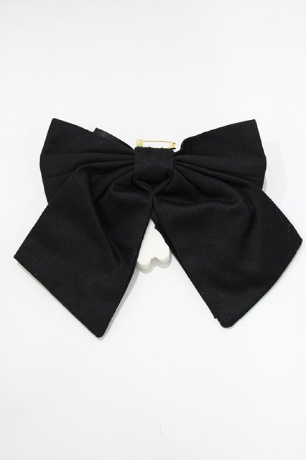 画像2: Amavel / Fluffy Jewels Bunnyリボンブローチ  ブラック H-26-04-08-064-CA-AC-NS-ZH (2)