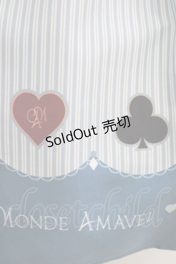 画像4: Amavel / Cartes a Jouerオープンショルダーワンピース Free サックス H-26-04-08-005-CA-OP-NS-ZH (4)