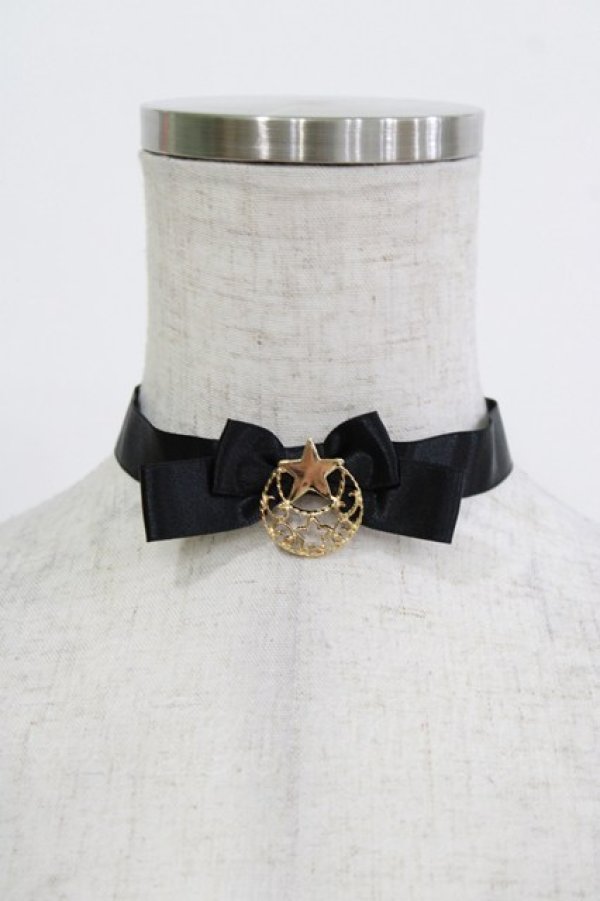 画像1: Amavel / Starry Sugar Planetariumチョーカー  ブラック H-26-04-08-068-CA-AC-NS-ZH (1)