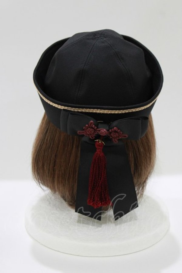 画像2: Amavel / キョンシーチャイナハット  ブラック H-26-04-08-071-CA-AC-NS-ZH (2)