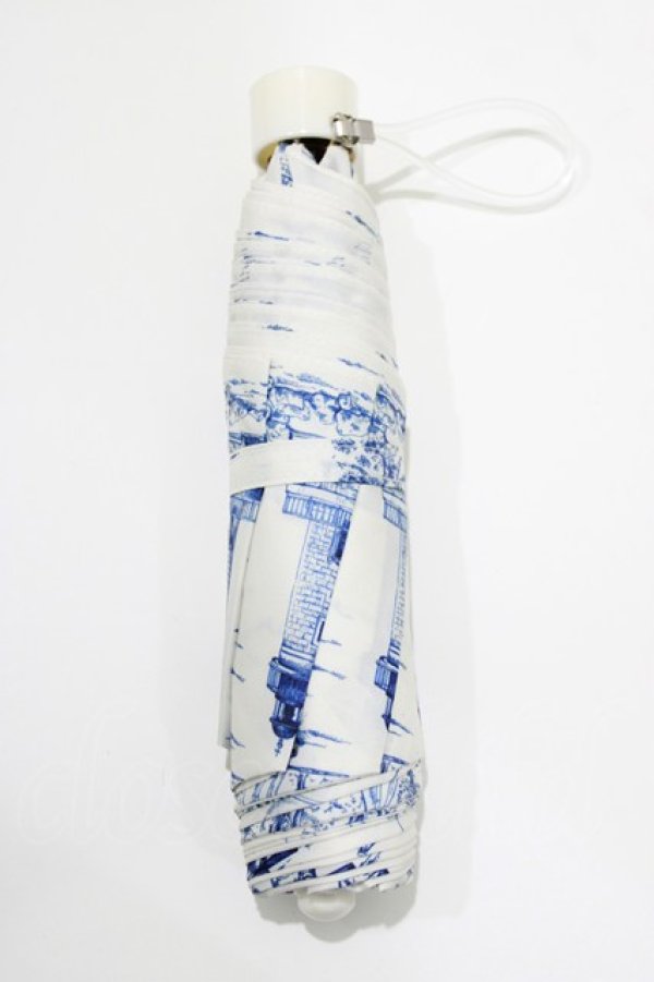 画像2: Fi.n.t / トワル風マリン柄折りたたみ傘  オフ/ブルー H-26-04-08-075-CA-ZA-NS-ZH (2)