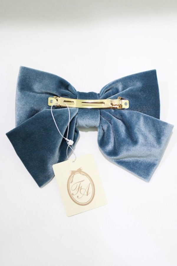 画像3: F&A / ベロアリボンバレッタ  ブルー H-26-04-08-077-LO-AC-NS-ZH (3)