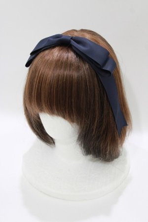 画像: Amavel / ぱっちんリボンカチューシャ  ネイビー H-26-04-08-078-CA-AC-NS-ZH