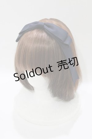 画像: Amavel / ぱっちんリボンカチューシャ  ネイビー H-26-04-08-078-CA-AC-NS-ZH