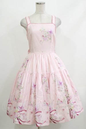 画像: Innocent World / Japanese Butterflyティアードジャンパースカート M ピンク H-26-04-08-006-IW-OP-NS-ZH