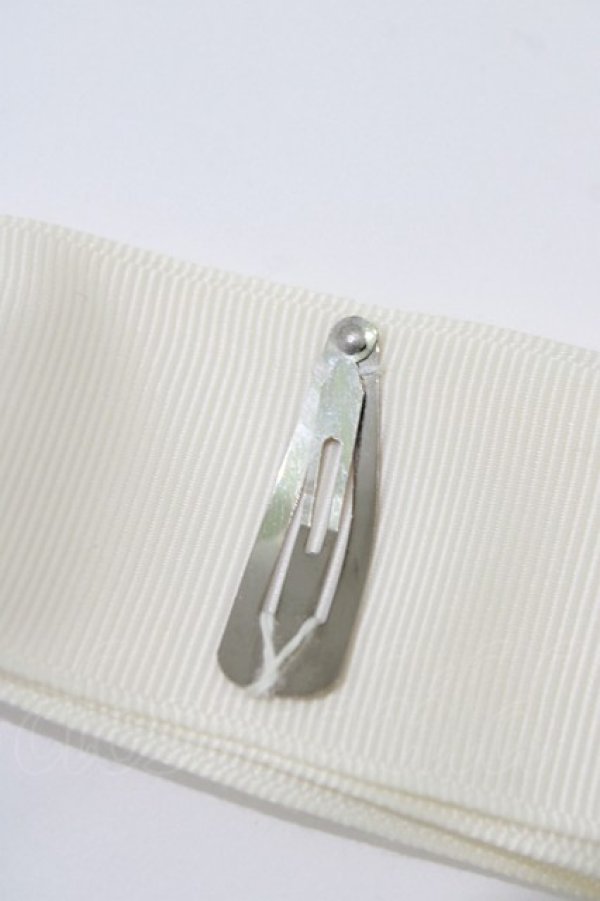 画像3: Amavel / ぱっちんリボンカチューシャ  アイボリー H-26-04-08-082-CA-AC-NS-ZH (3)