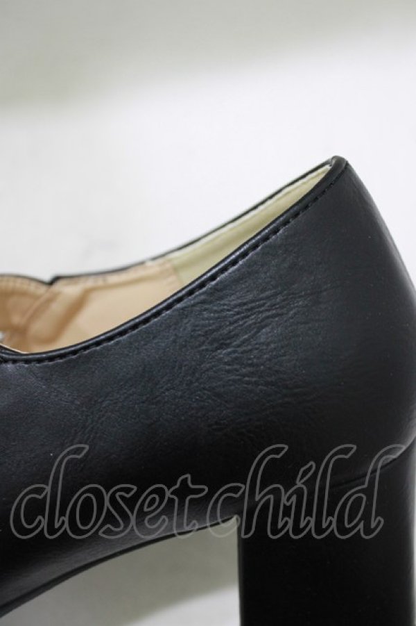 画像5: an another angelus / ワンストラップスクエアトゥパンプス LL/25.5cm~26cm ブラック H-26-04-08-085-CA-SH-NS-ZH (5)