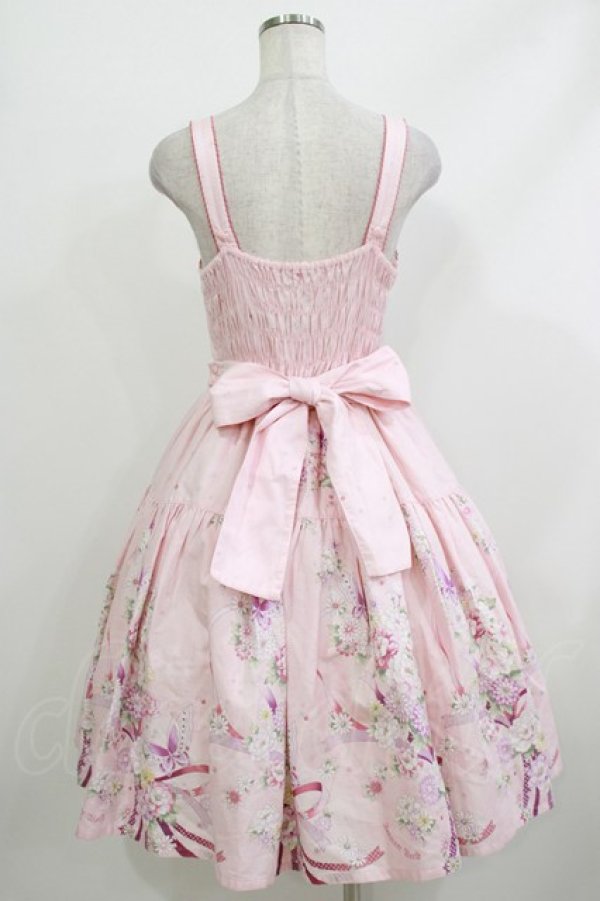 画像3: Innocent World / Japanese Butterflyティアードジャンパースカート M ピンク H-26-04-08-006-IW-OP-NS-ZH (3)