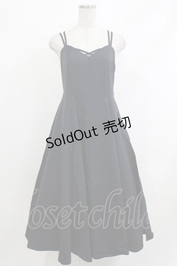 画像1: an another angelus / フロントクロスラインキャミワンピース Free NAVY H-26-04-08-007-CA-OP-NS-ZH (1)