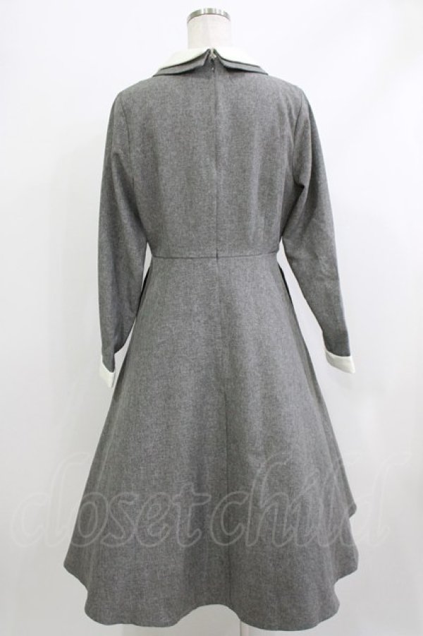 画像3: an another angelus / クレリックダブルカラータイ付きワンピース Free GRAY H-26-04-08-010-CA-OP-NS-ZH (3)